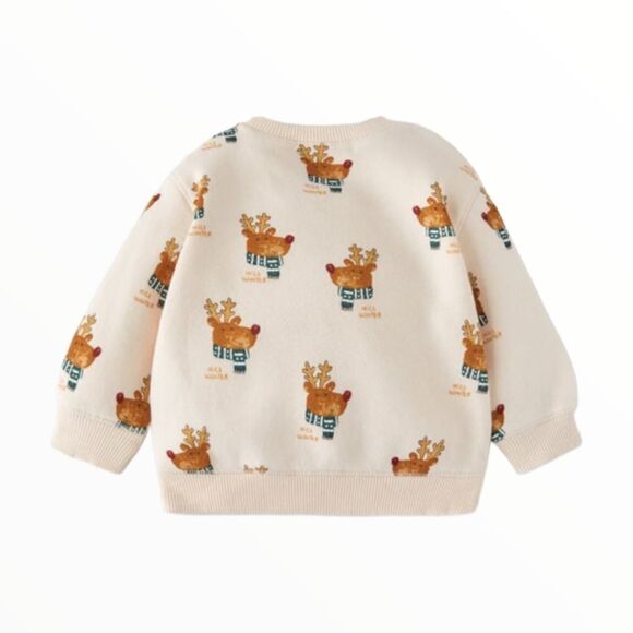 ZARA Kids | Cream | REINDEER SWEATSHIRT - Picture 3 of 7